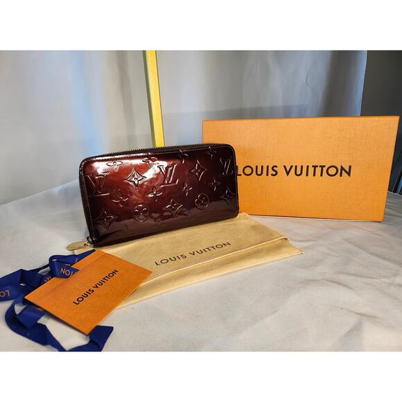 Louis Vuitton Vernis Zippy Wallet Amarante Burgundy With Box, Dustbag LV Patent - Picture 1 of 16